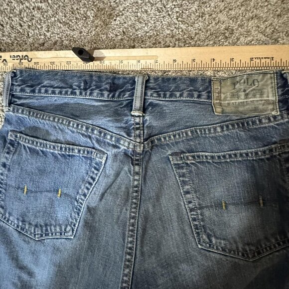 Polo Ralph Lauren Jeans Mens 30x30 Blue Denim Straight Leg 5-Pocket - Picture 8 of 11